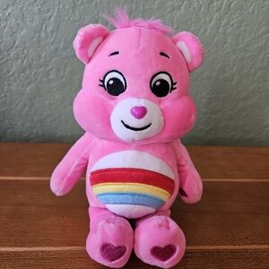 2020 CHEER BEAR Pink w/Rainbow Care Bears Unlock the Magic Plush